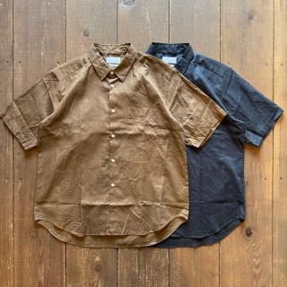 <img class='new_mark_img1' src='https://img.shop-pro.jp/img/new/icons5.gif' style='border:none;display:inline;margin:0px;padding:0px;width:auto;' />Manual AlphabetCotton Linen Loose Fit Regular Collar S/S Shirt 