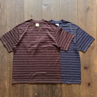 <img class='new_mark_img1' src='https://img.shop-pro.jp/img/new/icons5.gif' style='border:none;display:inline;margin:0px;padding:0px;width:auto;' />yonetomi  Garment Dyed Random Border T-Shirt 