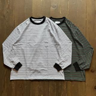<img class='new_mark_img1' src='https://img.shop-pro.jp/img/new/icons5.gif' style='border:none;display:inline;margin:0px;padding:0px;width:auto;' />Manual Alphabet Multi Border Wide L/S Tee 