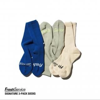 <img class='new_mark_img1' src='https://img.shop-pro.jp/img/new/icons5.gif' style='border:none;display:inline;margin:0px;padding:0px;width:auto;' />Fresh Service Signature 3-Pack Socks 