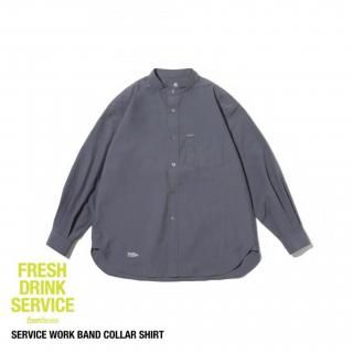 <img class='new_mark_img1' src='https://img.shop-pro.jp/img/new/icons5.gif' style='border:none;display:inline;margin:0px;padding:0px;width:auto;' />Fresh Drink Service SERVICE WORK BAND COLLAR SHIRT 