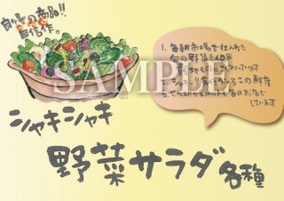あったかいが　野菜サラダ　絵ハガキサイズ【R004A】