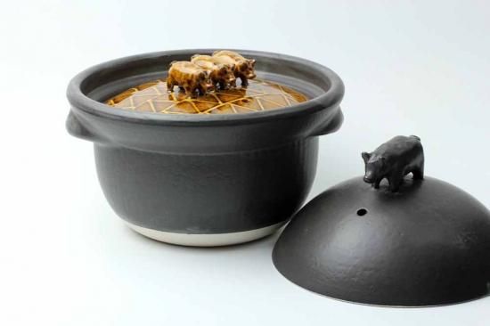 飴釉ぶた三匹ご飯炊き鍋・牧田亮(三合炊き) - 暮らしを楽しむ