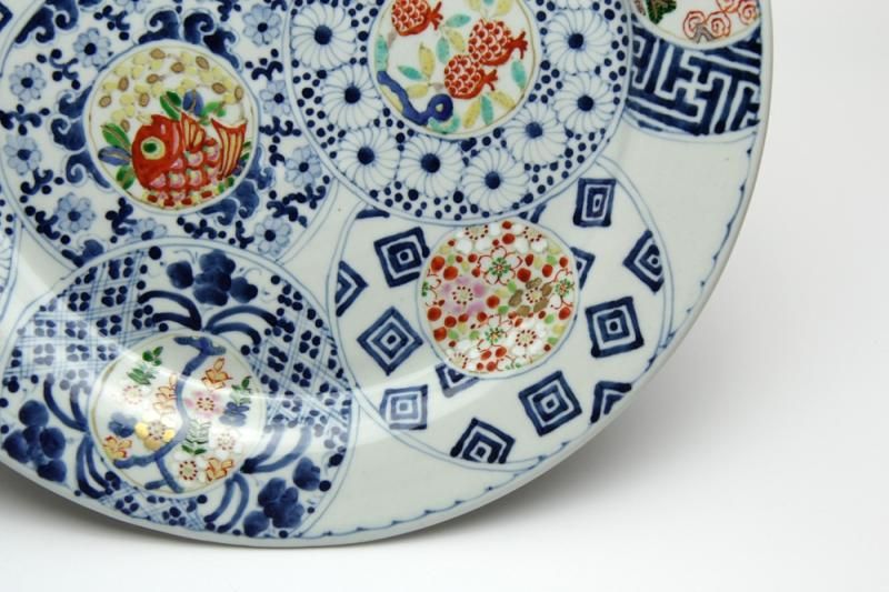 色絵祝い鯛大皿(木箱付)濱田高滋 - 暮らしを楽しむうつわ・作家ものの