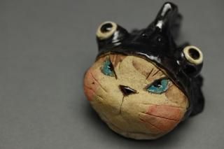 【新品】人気作家 岡村洋子 猫かぶりシリーズ 猪 置物 焼き物 岡村洋子（猫） - 暮らしを楽しむうつわ・作家ものの和食器通販