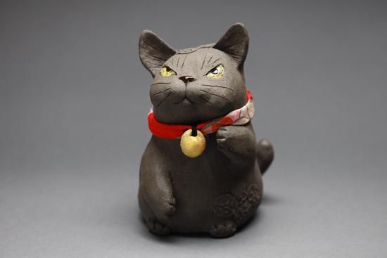 鈴猫(黒)・岡村洋子 - 暮らしを楽しむうつわ・作家ものの和食器