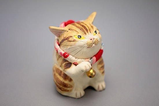 猫　置物　お雛様　水谷満 楽天市場】水谷満 作頑固おやじ猫の焼き物たち皿や器や招き猫