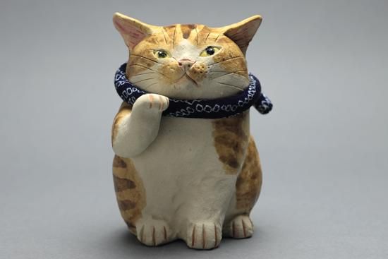新作人気 満福招き猫(A)・水谷満 - 暮らしを楽しむうつわ・作家ものの和 その他