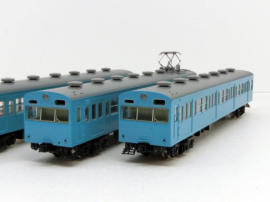 98399　103系通勤電車（初期型非冷房車・スカイブルー）基本セット（3両） - Nゲージ専門　鉄道模型レイルモカ