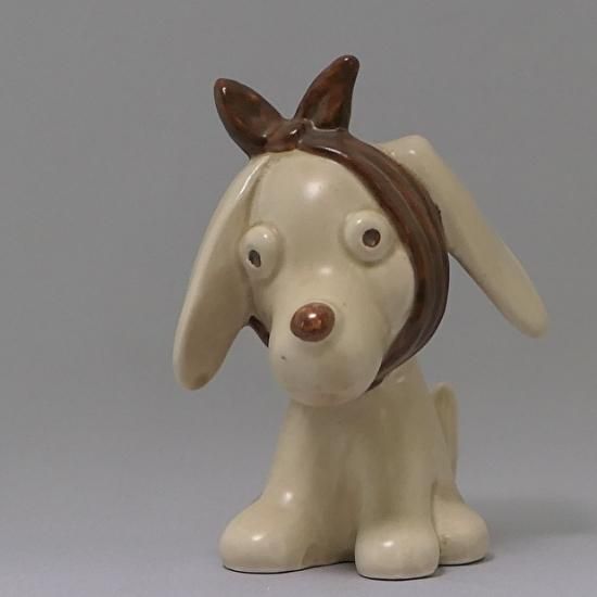 イギリス アンティーク シルバックSYLVAC No.2024 犬の花器 イギリス