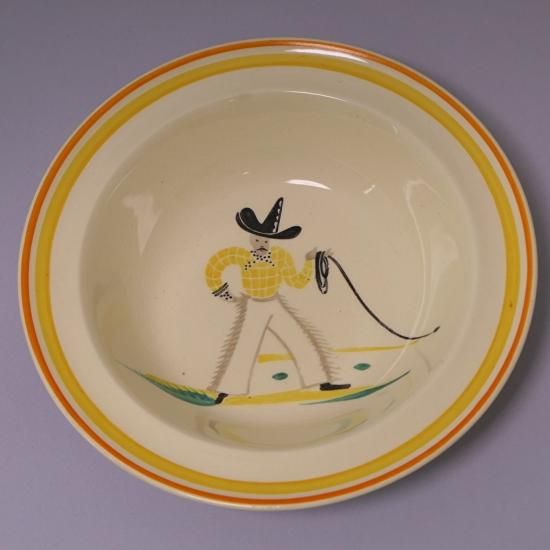 売約済、超レアー！スージークーパー、ユーモラスデザイン「機関車とシグナルと雲」皿 売約済、超レアー！スージークーパー、ユーモラスデザイン「機関車と