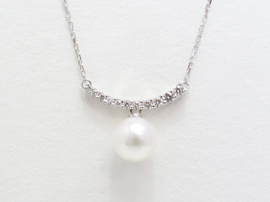 アコヤ真珠/ダイヤモンドペンダントネックレス y-p-161 | 三重県真珠