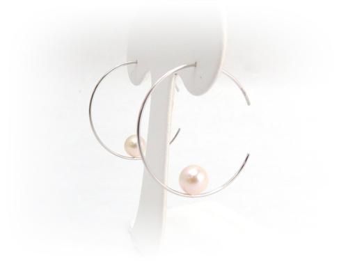 アコヤ真珠フープピアス y-i