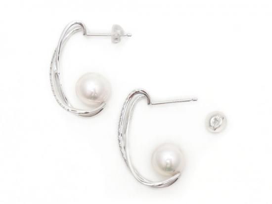 アコヤ真珠ピアス 約8.5mm