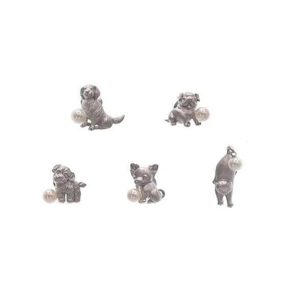 アコヤ真珠アニマルピンブローチ