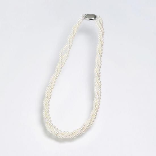 ≪無調色≫アコヤベビーパール3連ネックレス 約3.5-4.0mm y-n-668