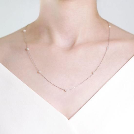 K18希少あこやベビーパールネックレス K18 3mmアコヤベビーパール ネックレス 通販 - ディノス