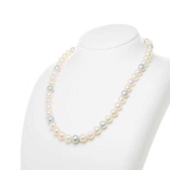 ≪ マルチカラー ≫ アコヤ真珠ネックレス 約7.5-8.0mm SV y-n-689