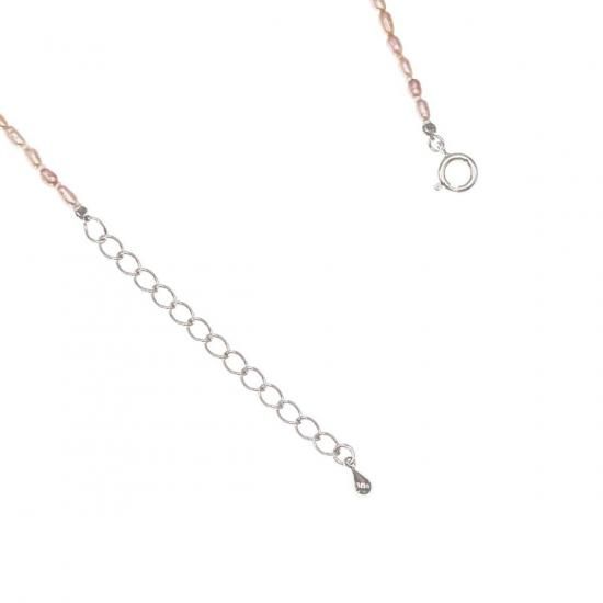 ≪上品ピンク≫ 淡水パールネッ