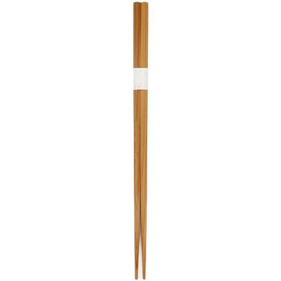 紀伊半島産杉 赤杉六角片らんちゅう箸 帯巻 26cm 100膳入 - はし