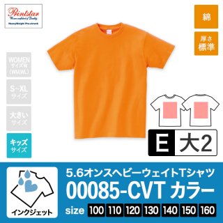 [IJP-E] 5.6オンスヘビーウェイトTシャツ カラー生地 100-160 インクジェットE(大2)