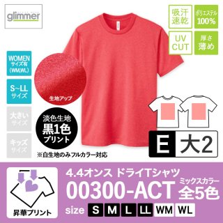 [SKP-E] 4.4オンスドライTシャツ ミックス全5色 S〜LL 昇華E(大2)