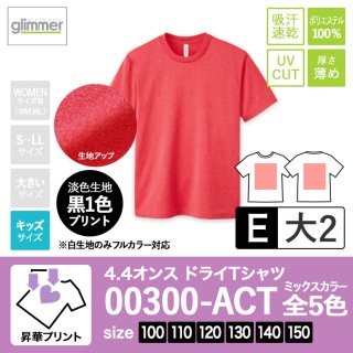 [SKP-E] 4.4オンスドライTシャツ ミックス全5色 100-150 昇華E(大2)