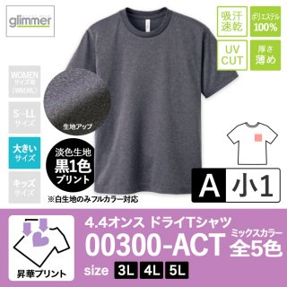 [SKP-A] 4.4オンスドライTシャツ ミックス全5色 3L-5L 昇華A(小1)