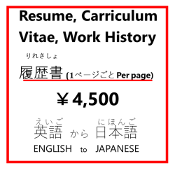Resume /Carriculum vitae / Work history (per page)(1ڡ)