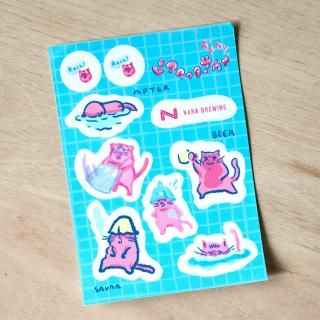 SAUNA CAT STICKER