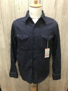 ウエス/UES　501656 インディゴストライプネルシャツ　ワークシャツ　
