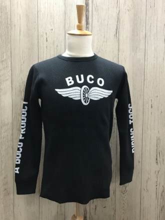 BUCO /ブコ　BC21103　プリントサーマルシャツ　ライディング・タグ RIDING TOGS 　インナー　REAL McCOY'S