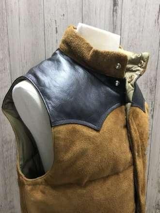 リアルマッコイズ MJ22120 ラフアウトレザー ROUGHOUT DOWN VEST ダウンベスト スウェード THE REAL McCOY'S - メンズ アメリカンカジュアルファッション セレクトショップ【バーンサイド】