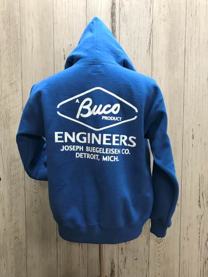 リアルマッコイズ/BUCO BC23102 ブコフルジップパーカ　R.BLUE　F/Z PARKA / ENGINEER フーディー 刺繍　THE REAL McCOY'S