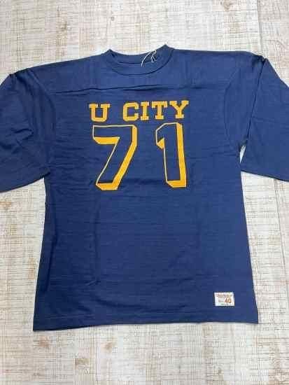 ウエアハウス Lot 4063 7分袖フットボールT U CITY 71 両面