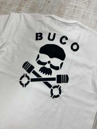 ザリアルマッコイズ BUCO TEE SKULL PISTON WH (XL) BUCO TEE / SKULL PISTON – The Real McCoy's