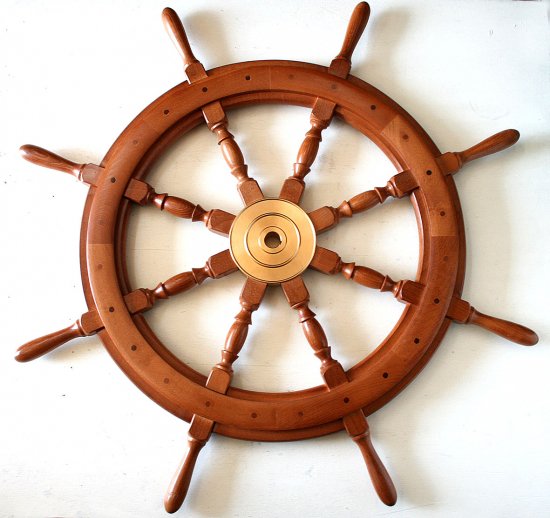 木製舵輪 アンティーク 舵取り 操舵 船舵 船ハンドル インテリア 