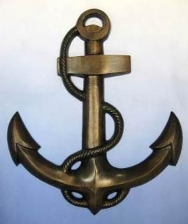 インテリア　マリン時計、船舶窓ミラー、イカリ4点セット　年代物 インテリア マリン時計、船舶窓ミラー、イカリ4点セット 年代物