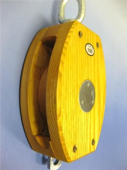 木製の滑車3セット