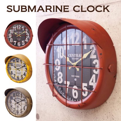 アンティークサブマリンクロック（壁掛時計）潜水艦 アンティーク風