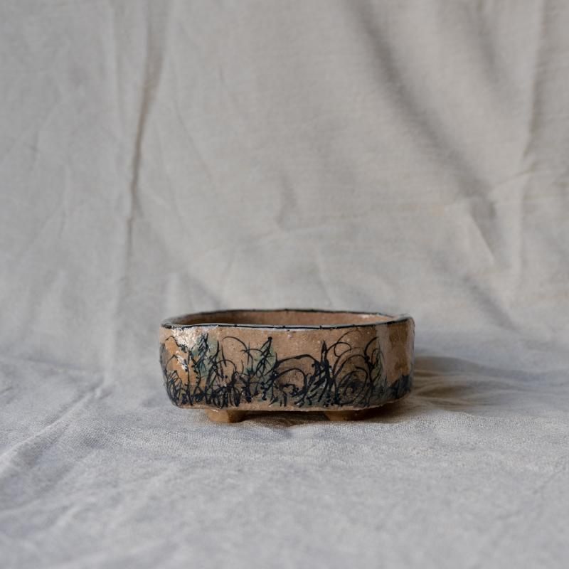 脇山さとみ / 色絵向付「山水と兎」 A - RHINES