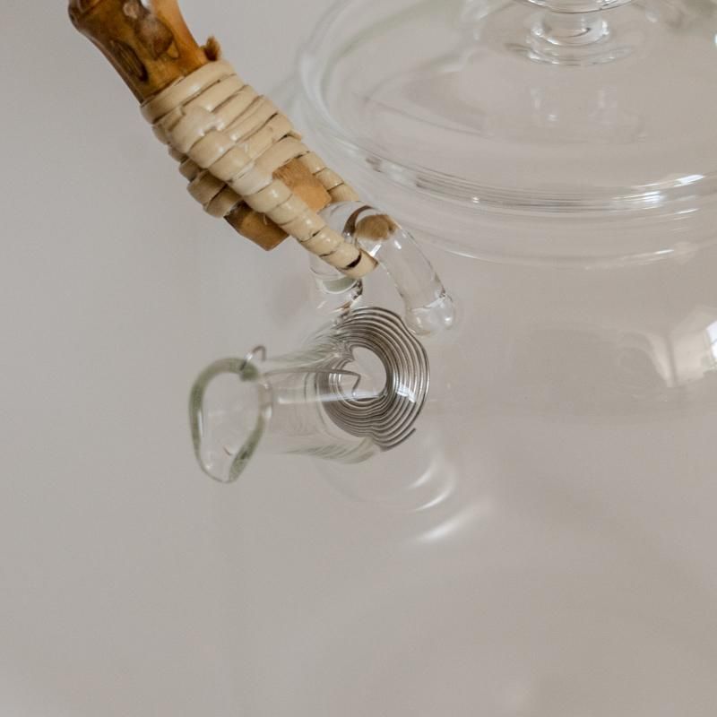 使用感あり　スタジオプレパ　studioprepa ガラスティーポット竹ハンドル 使用感あり スタジオプレパ studioprepa ガラスティーポット竹