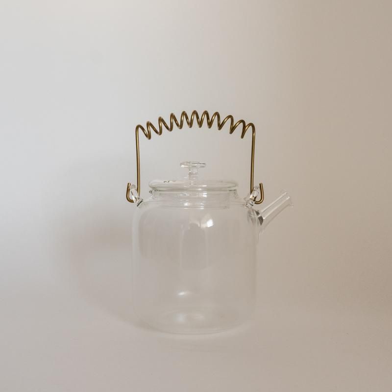 スタジオプレパ　studioprepa ガラスティーポット　真鍮 STUDIO PREPA / ガラスティーポット（真鍮） - RHINES