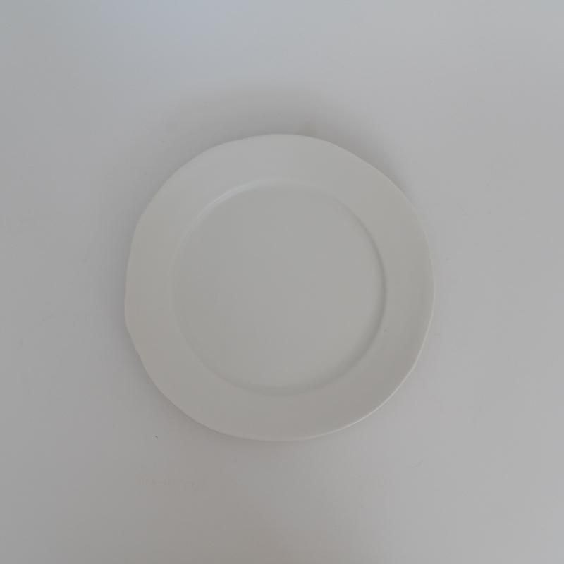 馬場勝文 / 白磁マット リム20cm皿 - RHINES