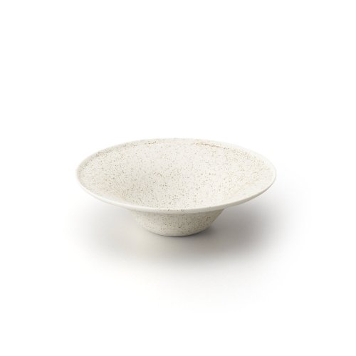 Bowl with rim φ17.5cm - Nashiji  White -