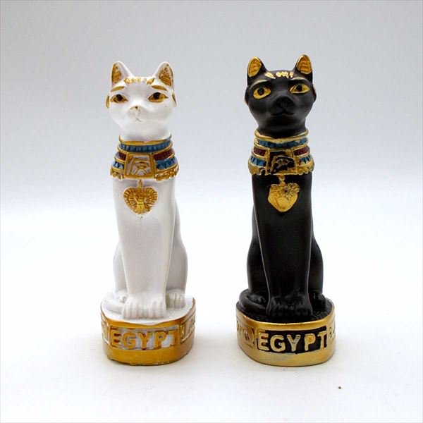 バステト神 フィギュア A 置物 高さ約6 6 5cm エジプト神話 猫の神様 黒と白全2色 ジャンクジャーナル紙素材や雑貨の店 Retro Talks レトロトークス