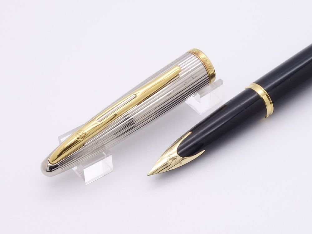 委託販売）WATERMAN（ウォーターマン）カレン デラックス ブラック&シルバーGT （中古品）（万年筆）