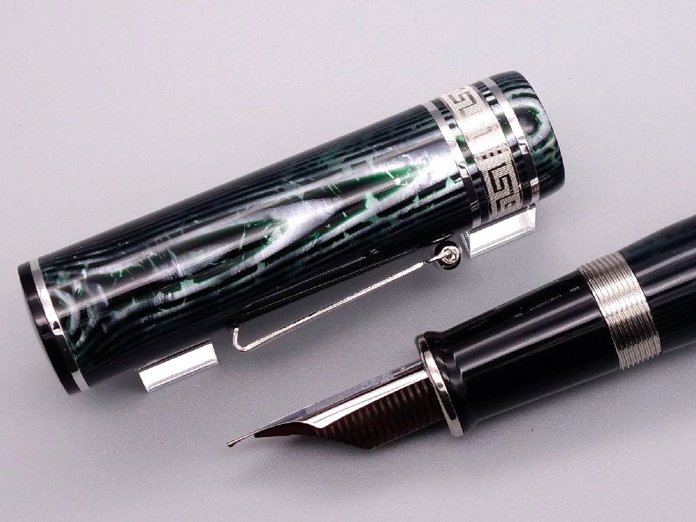 委託販売）WAHL EVERSHARP(ウォール・エバーシャープ) デコバンド セルロイド アルコグリーン スーパーフレックスニブ（中古品）（万年筆）