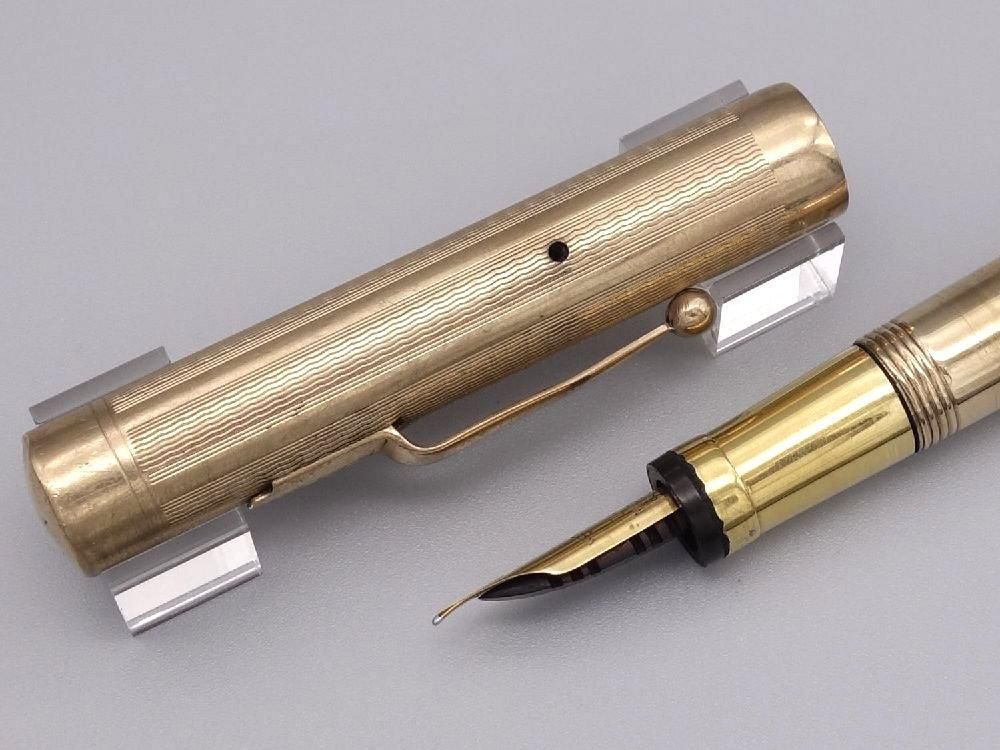 未使用 大正時代スポイト付◇日本SWAN(スワン)万年筆 マーブル柄