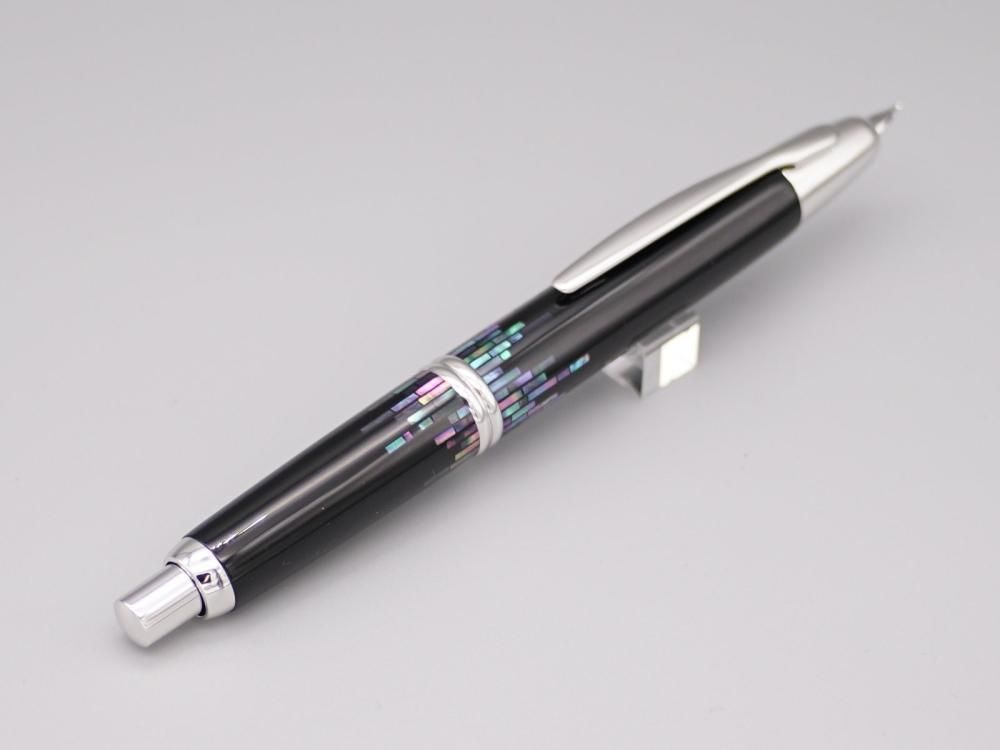 螺鈿　ボールペン　ストライプ　参考出品 キャップレス 螺鈿ストライプ (お取り寄せ商品) - Pen and message.